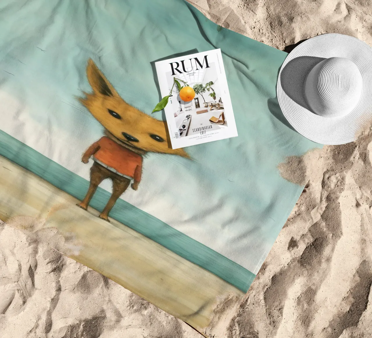 Minimal Jackal telo mare da Minimal Animal Art