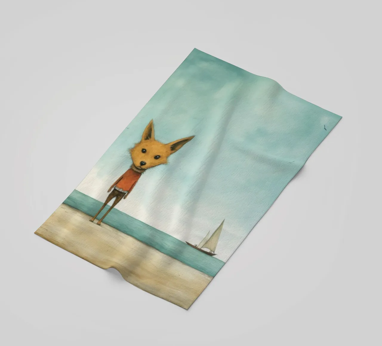 Minimal Jackal telo mare da Minimal Animal Art