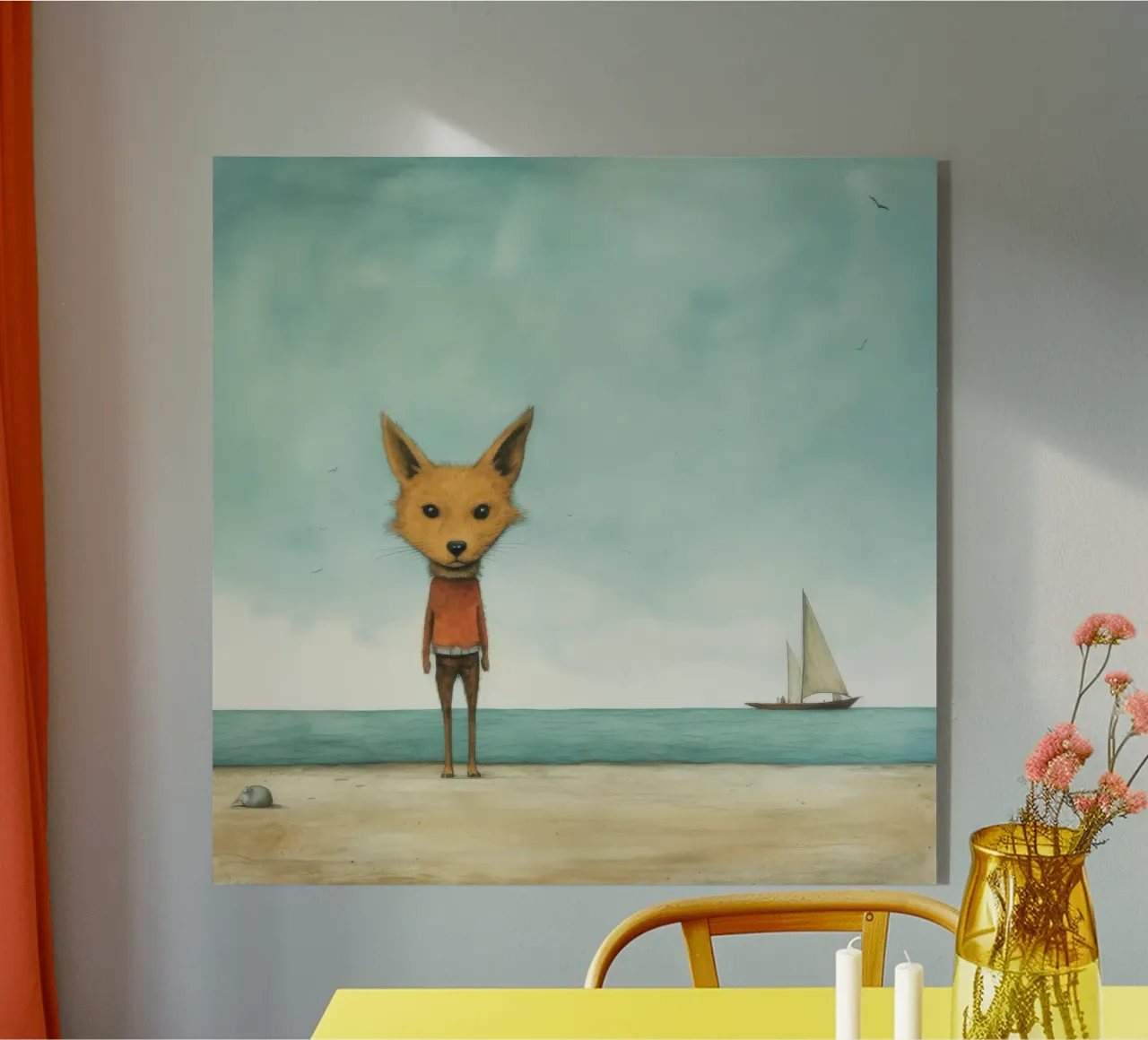 Sciacallo minimo 3 plexiglass da Minimal Animal Art