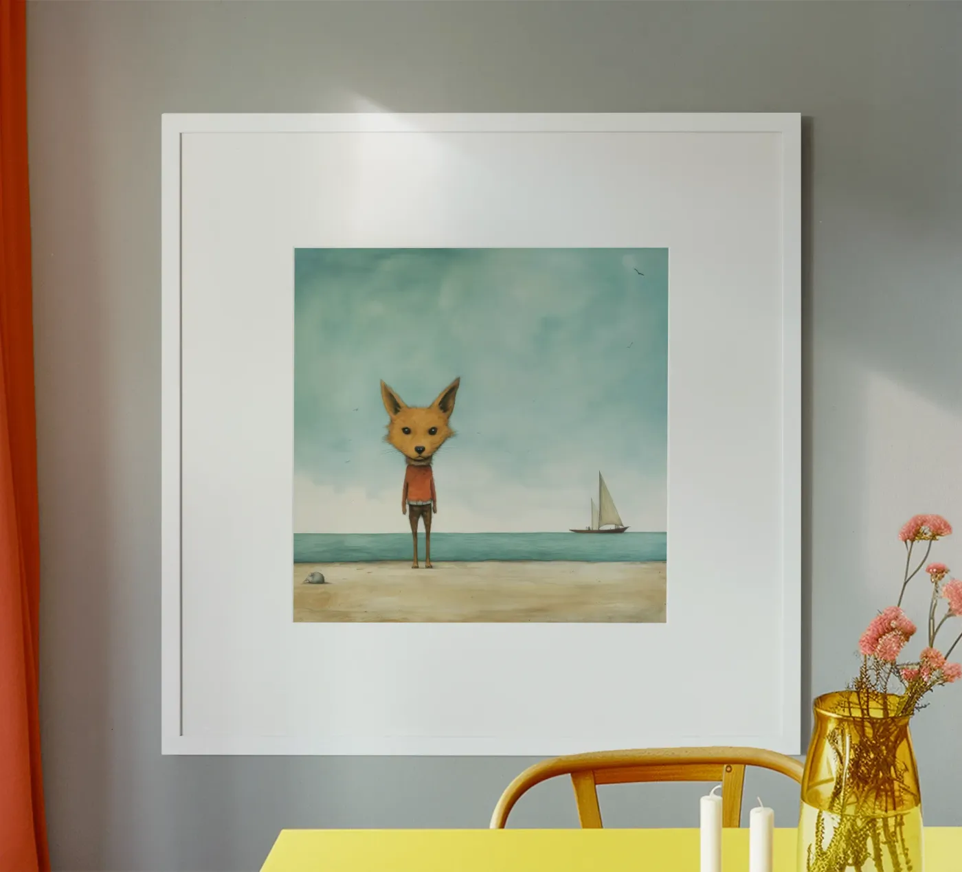 Minimo Jackal poster da Minimal Animal Art