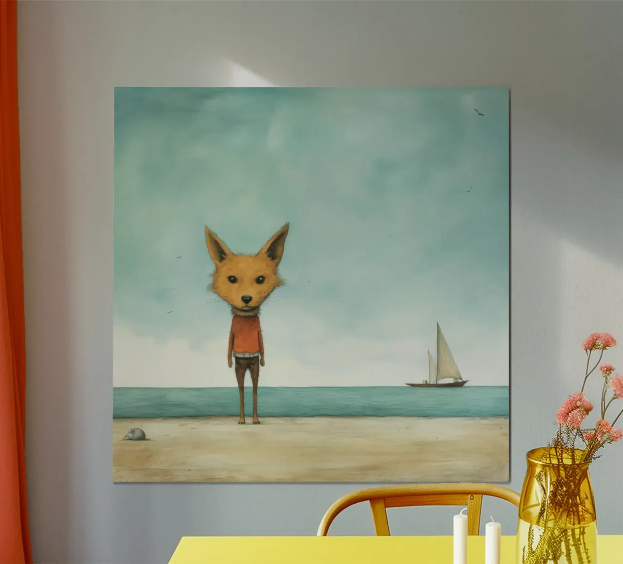 Sciacallo minimo 3 poster da Minimal Animal Art