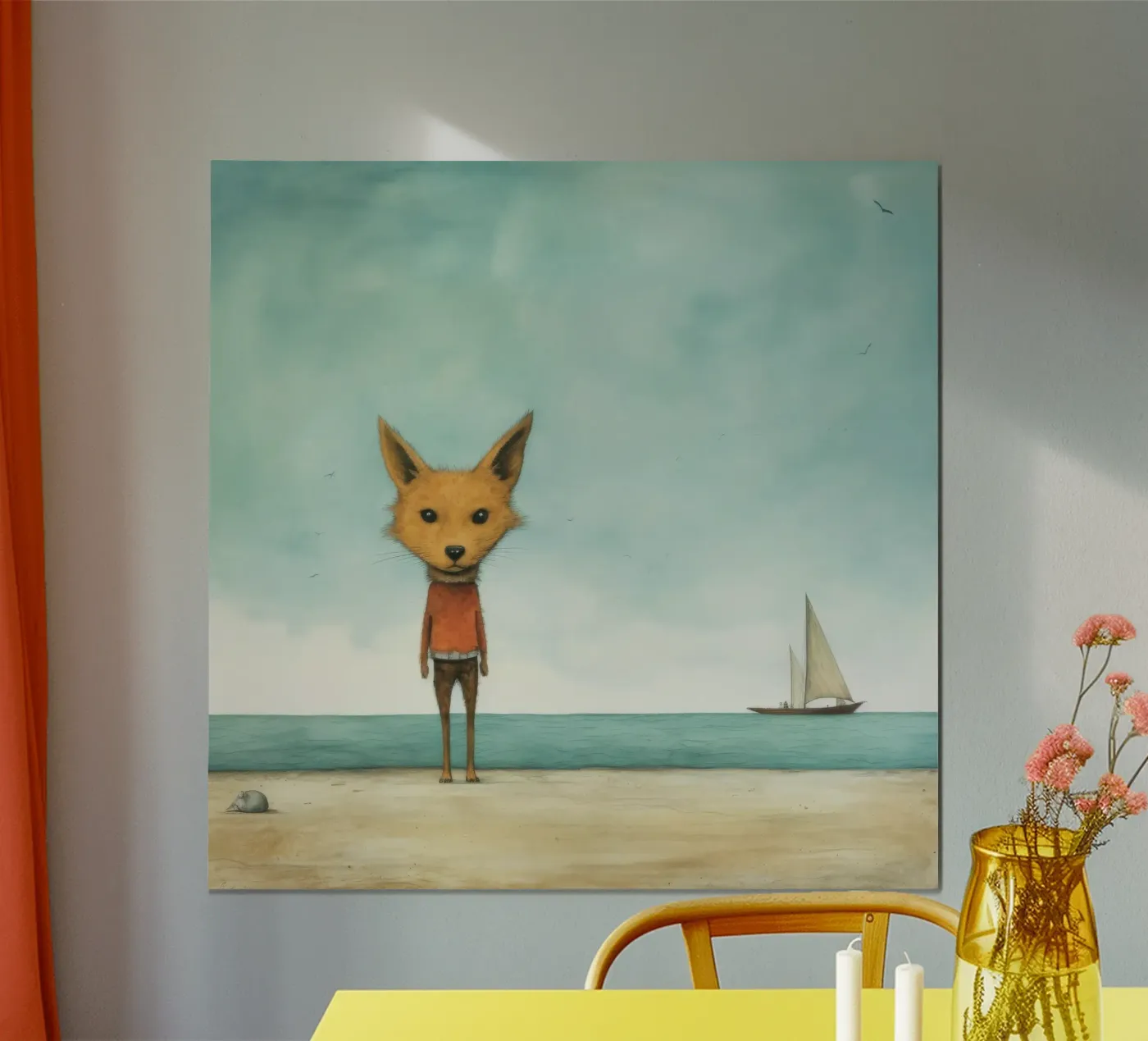 Minimo Jackal poster da Minimal Animal Art