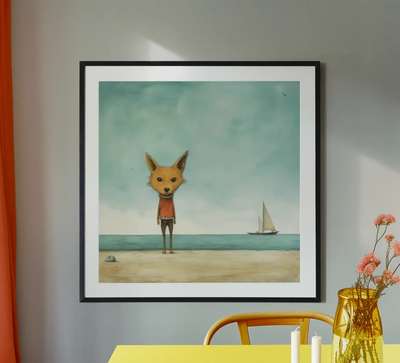 Sciacallo minimo 3 poster da Minimal Animal Art