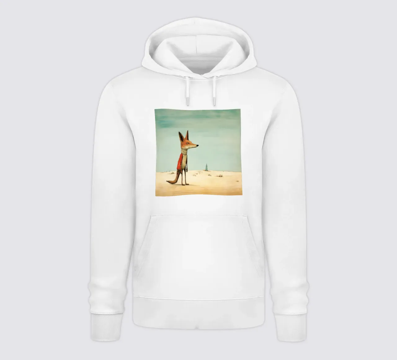 Sciacallo minimo 4 felpa con cappuccio da Minimal Animal Art