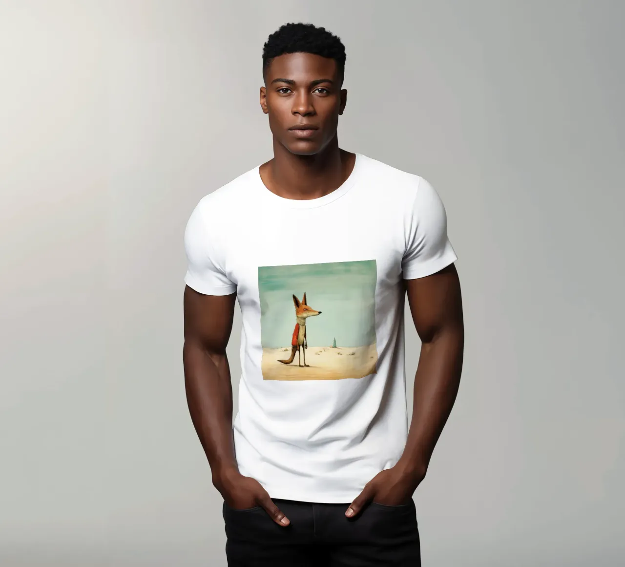 Sciacallo minimo 4 t-shirt da Minimal Animal Art