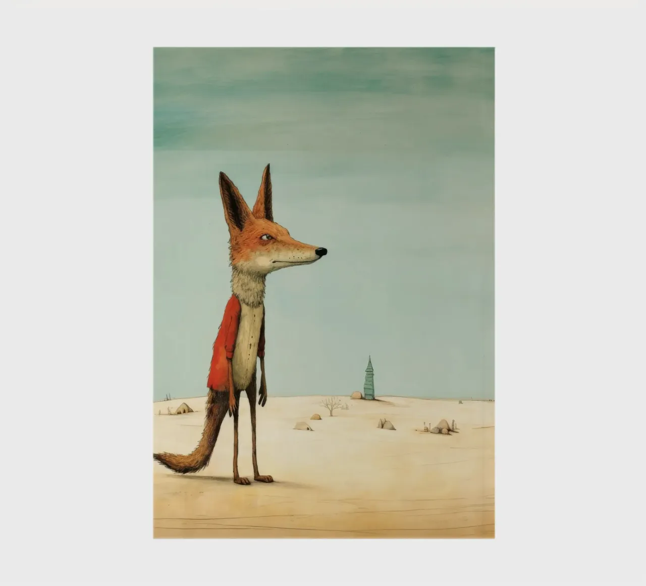 Minimal Jackal 4 notebook by Minimal Animal Art