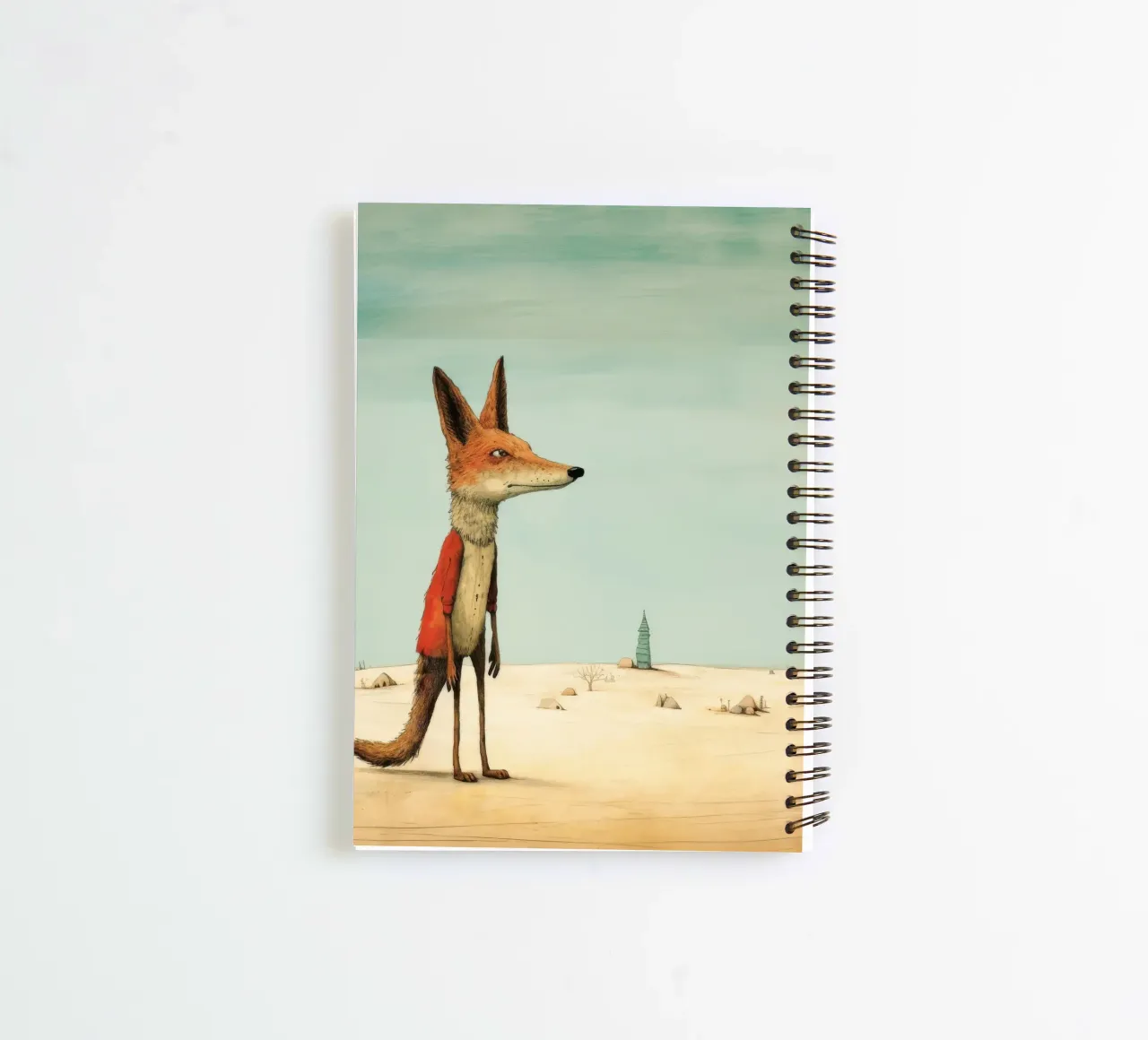 Minimal Jackal 4 spiral notebook by Minimal Animal Art
