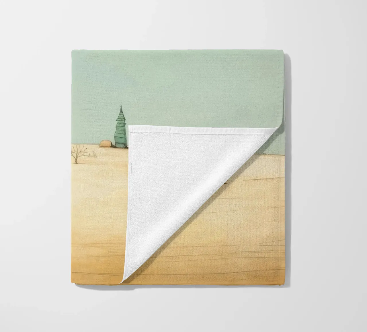 Sciacallo minimo 4 telo mare da Minimal Animal Art
