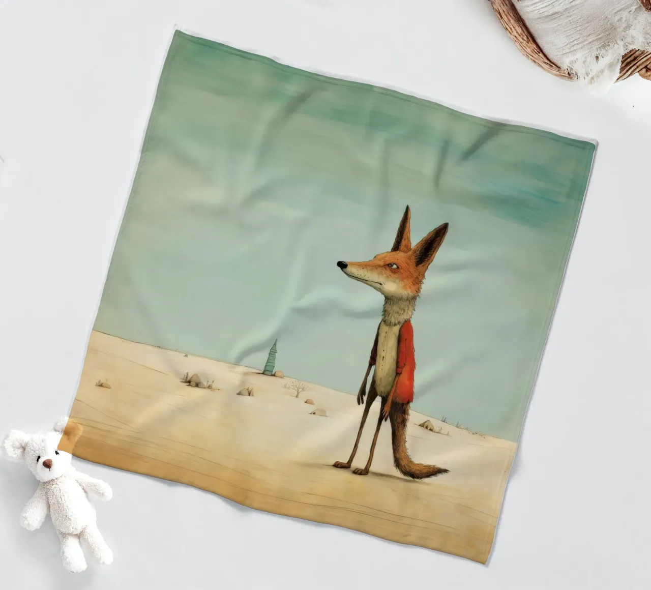 Sciacallo minimo 4 coperta in pile da Minimal Animal Art