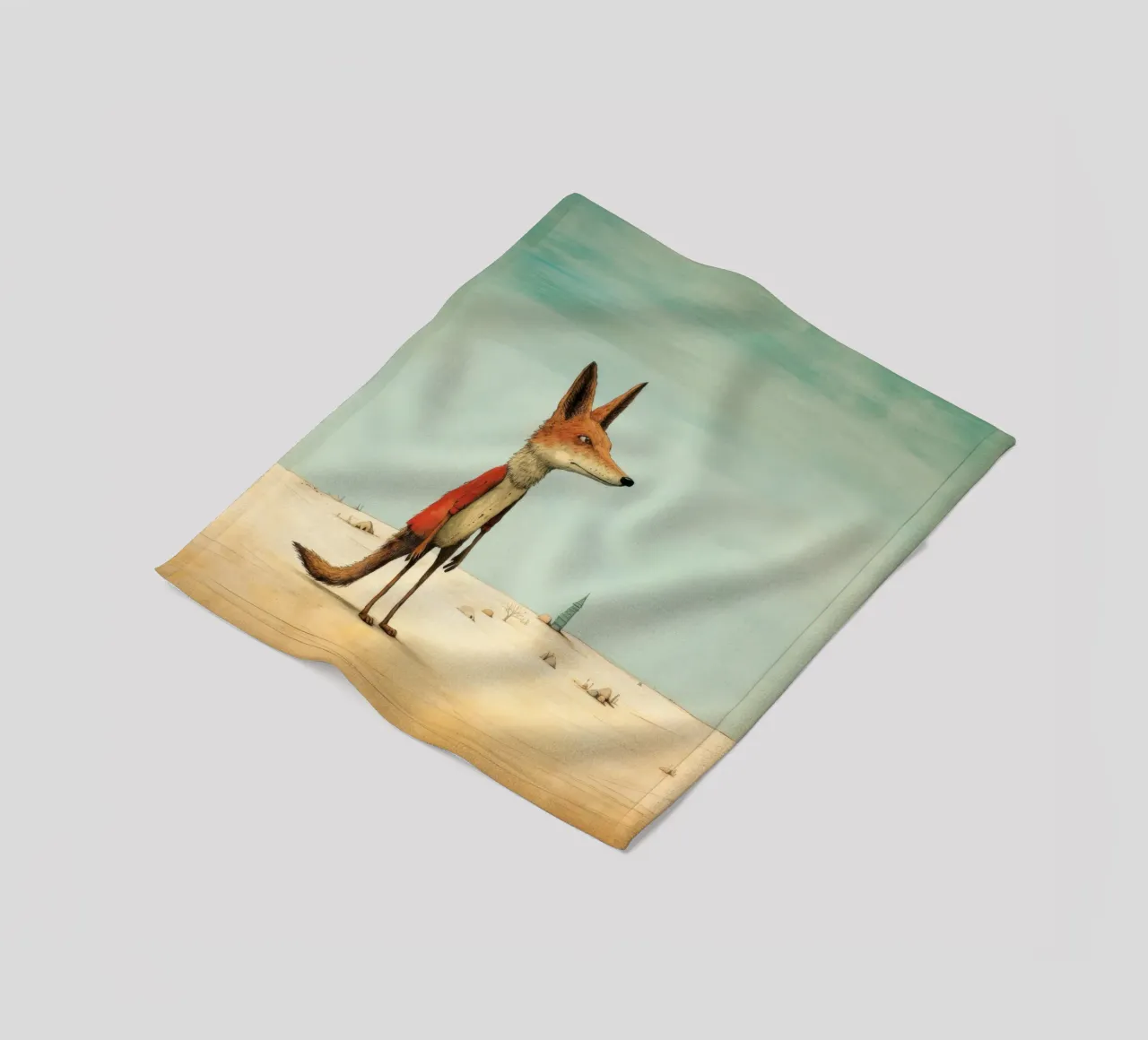 Sciacallo minimo 4 coperta in pile da Minimal Animal Art
