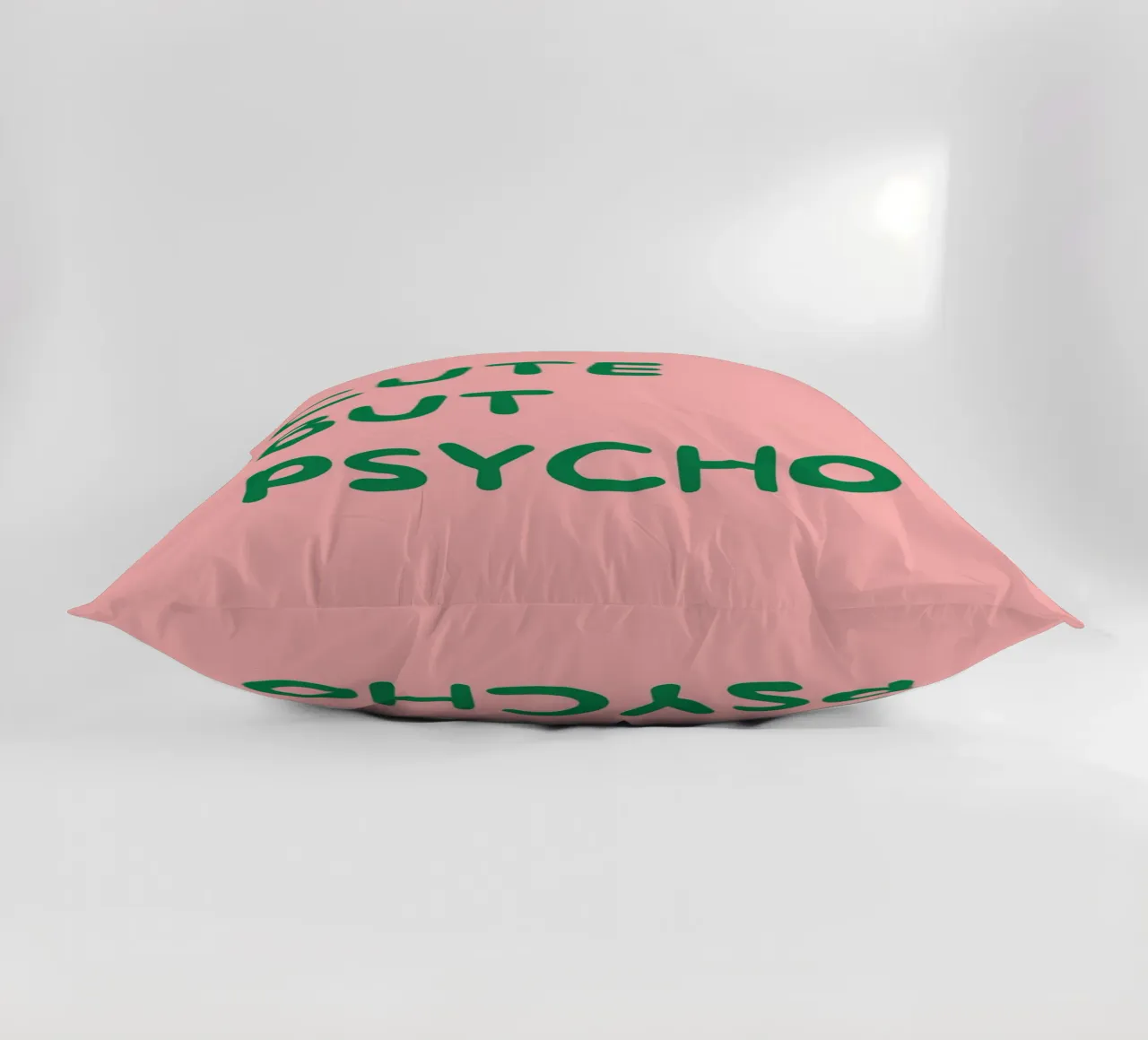 Cute But Psycho | Bold & Playful Typography Print cuscino da PrintCessStudio