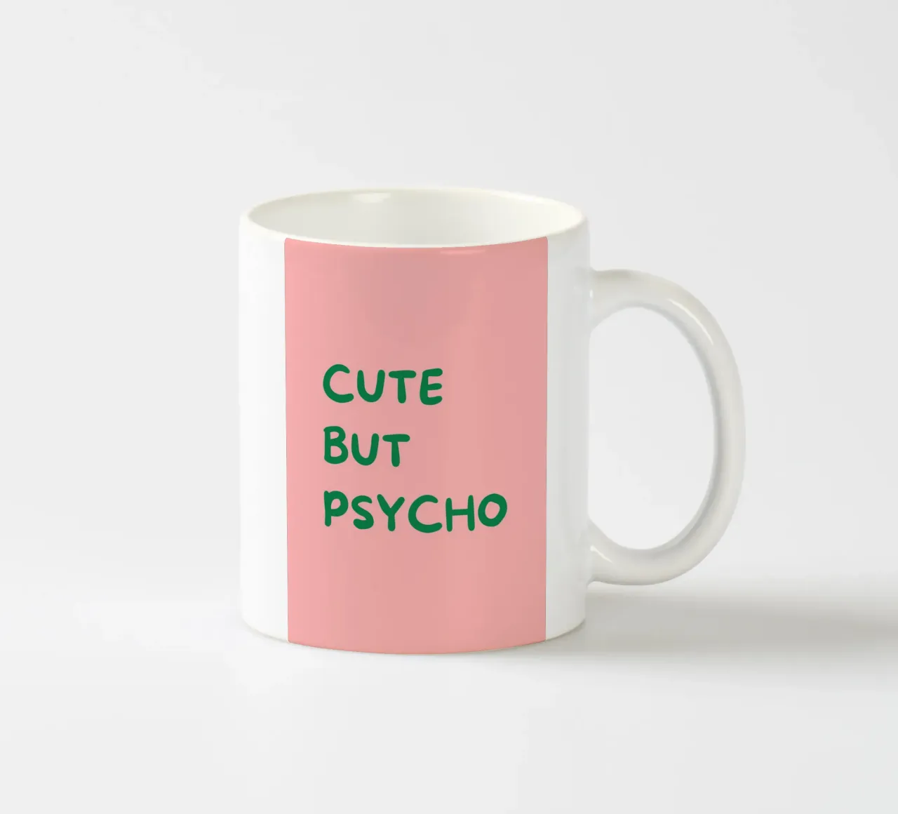 Cute But Psycho | Bold & Playful Typography Print tazza in ceramica da PrintCessStudio