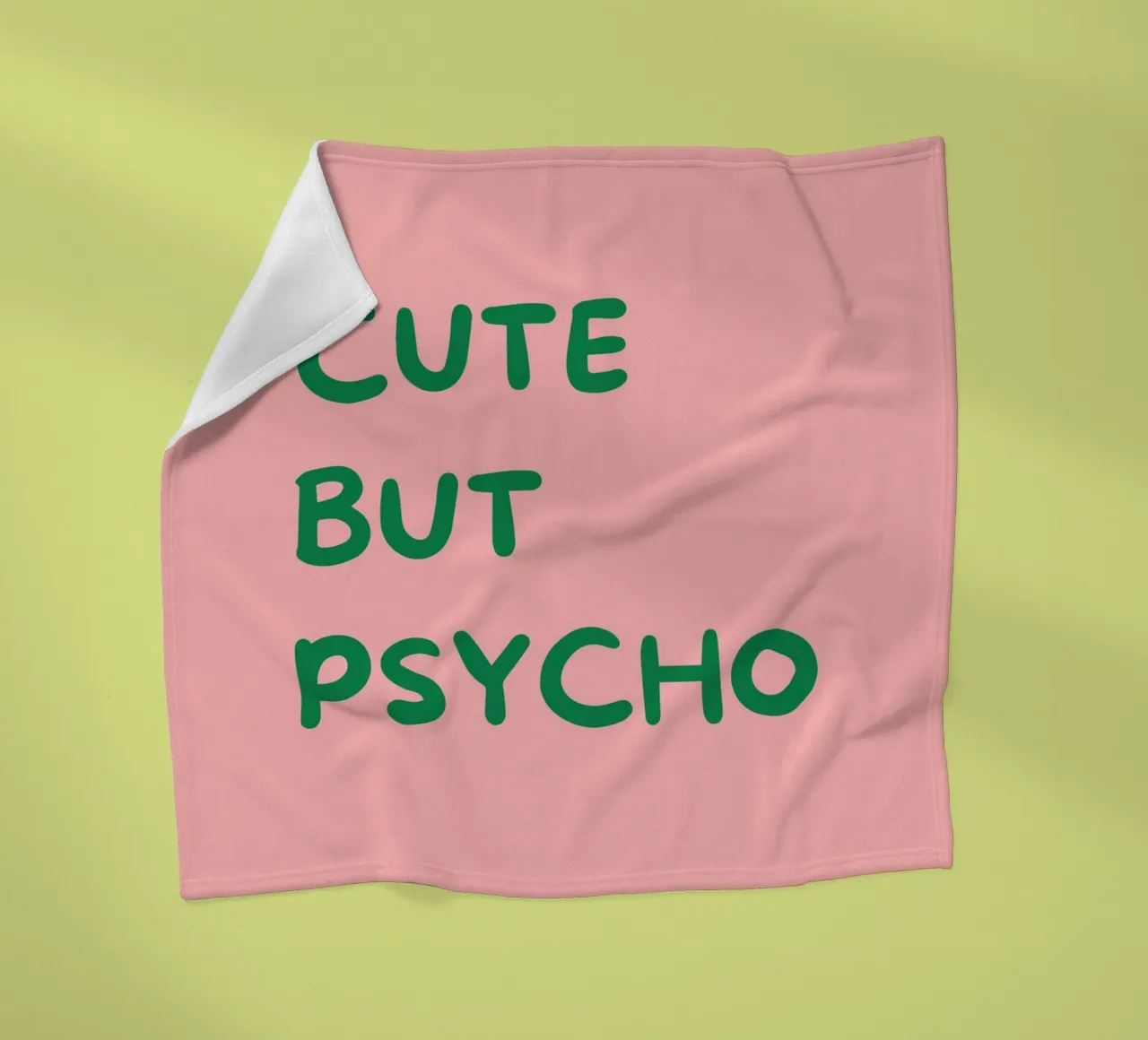 Cute But Psycho | Bold & Playful Typography Print coperta in pile da PrintCessStudio