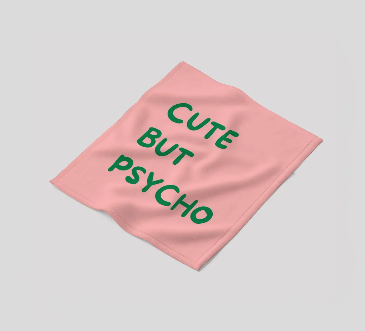 Cute But Psycho | Bold & Playful Typography Print coperta in pile da PrintCessStudio