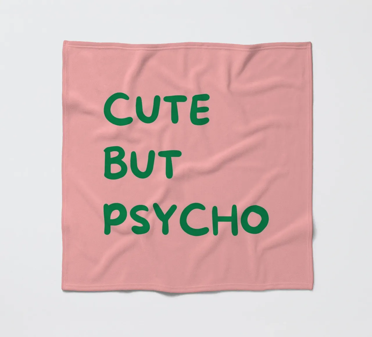 Cute But Psycho | Bold & Playful Typography Print coperta in pile da PrintCessStudio