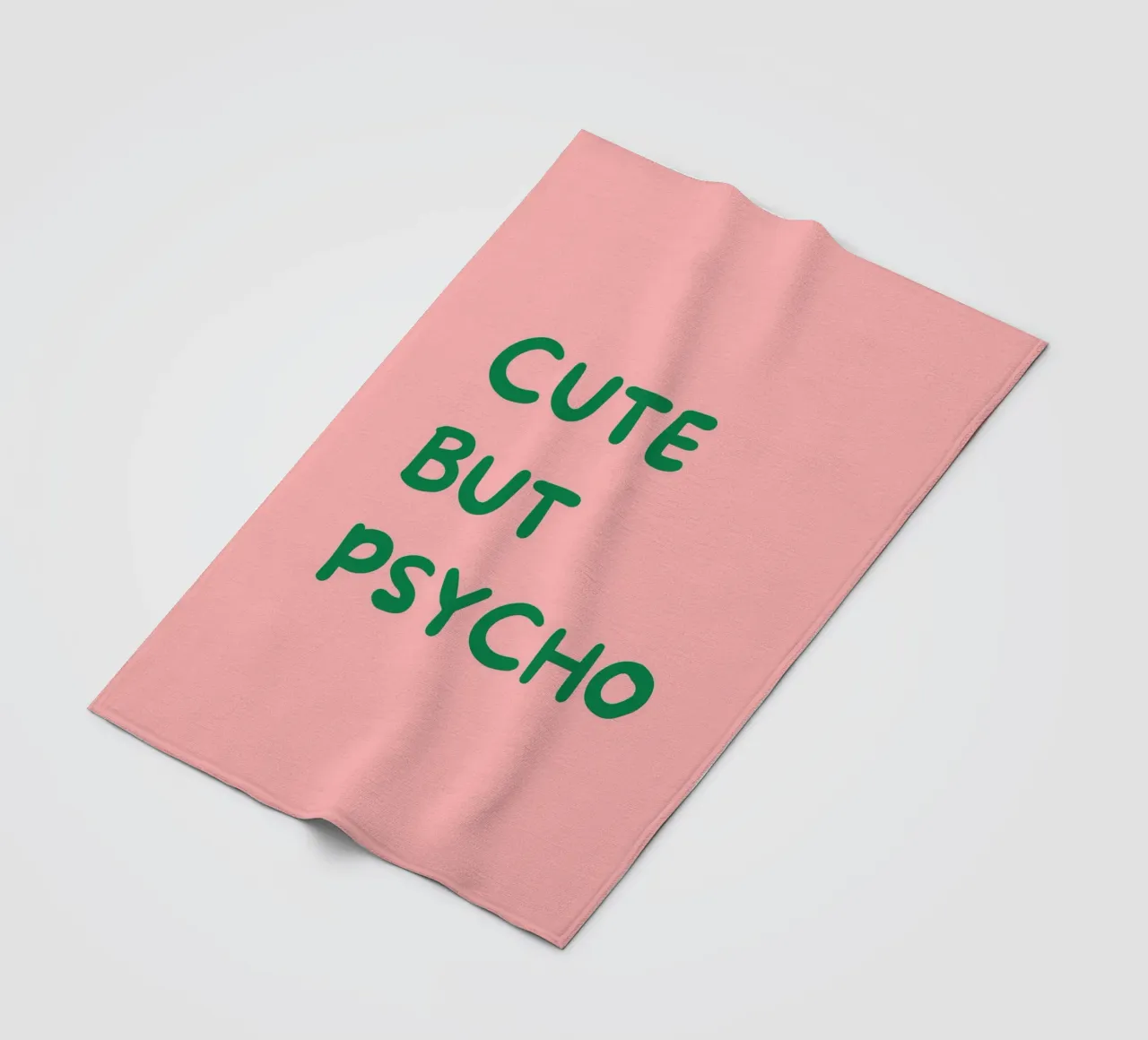 Cute But Psycho | Bold & Playful Typography Print coperta in pile da PrintCessStudio