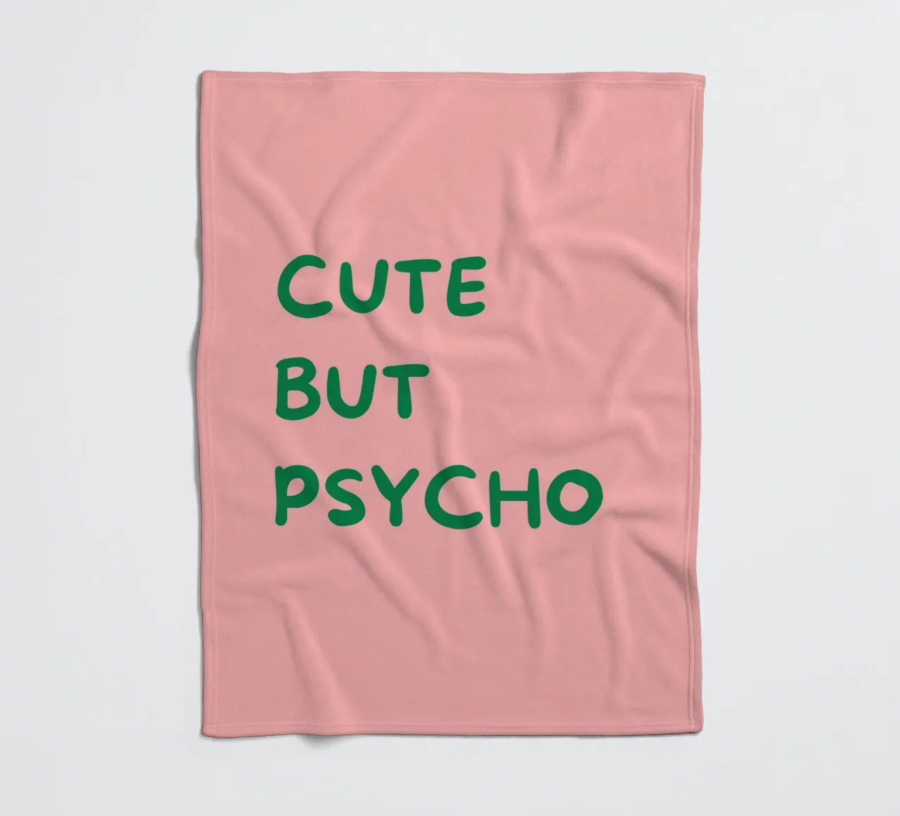 Cute But Psycho | Bold & Playful Typography Print coperta in pile da PrintCessStudio