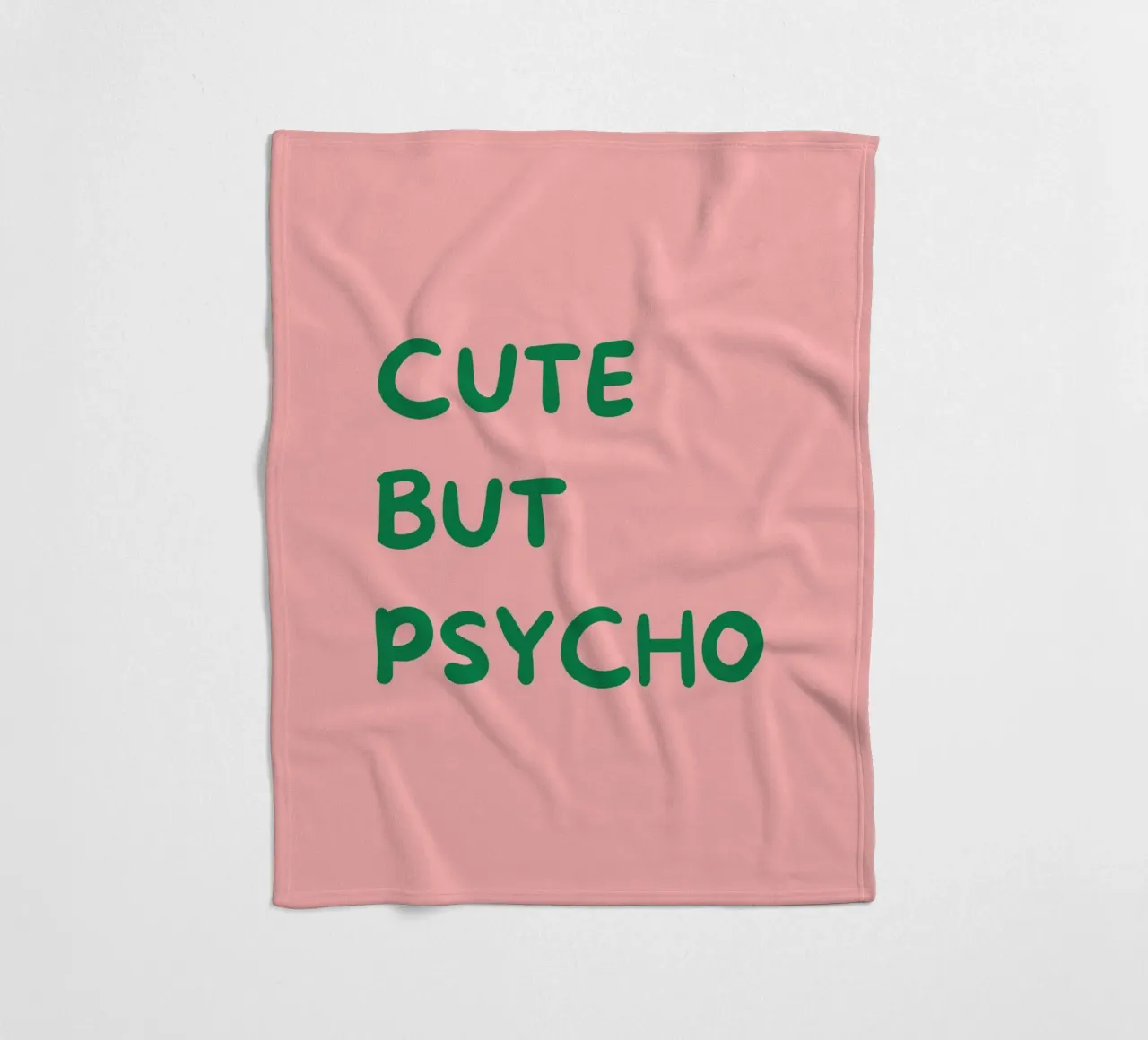Cute But Psycho | Bold & Playful Typography Print coperta in pile da PrintCessStudio
