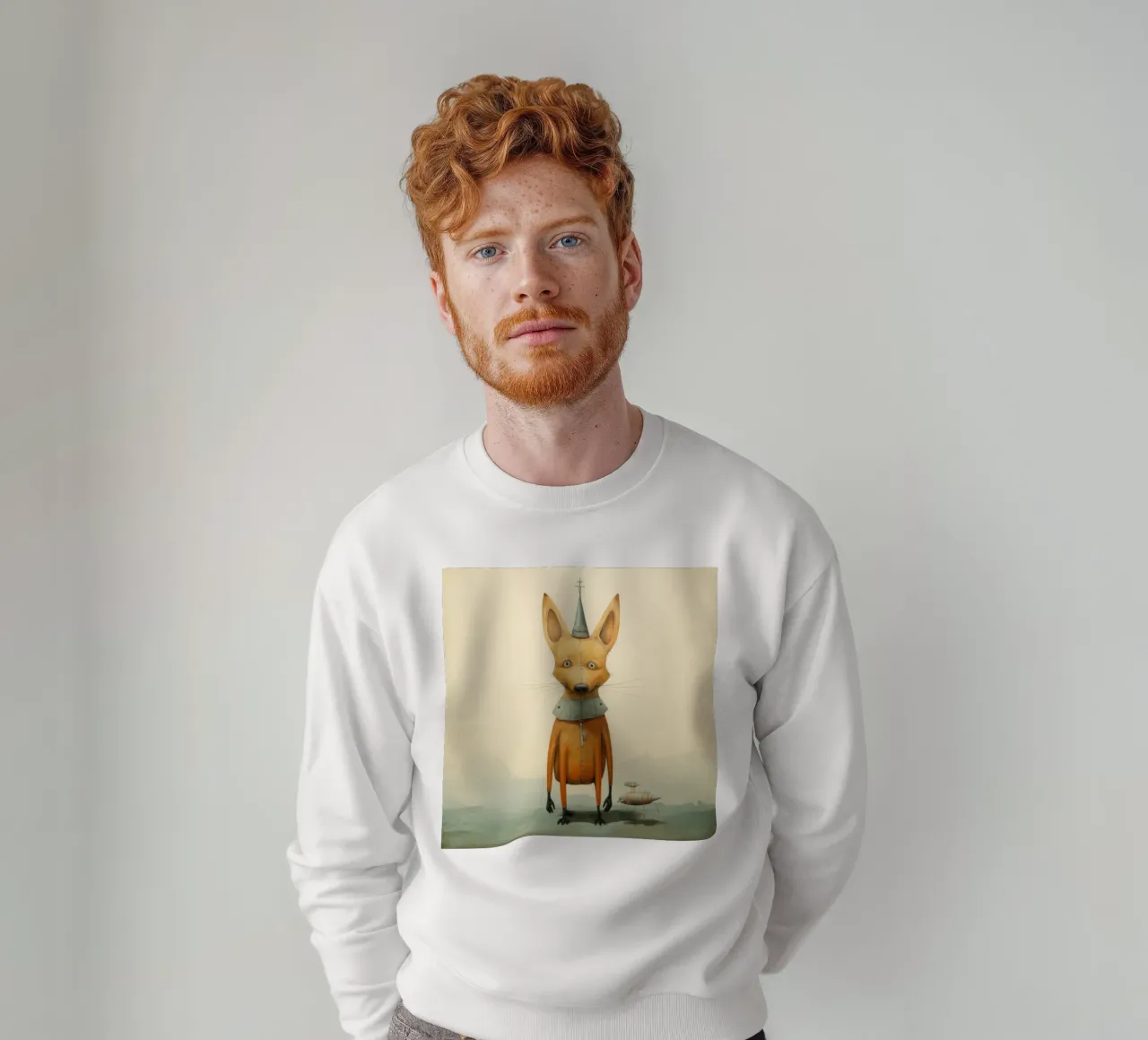 Minimal Schakal 1 Sweatshirt von Minimal Animal Art