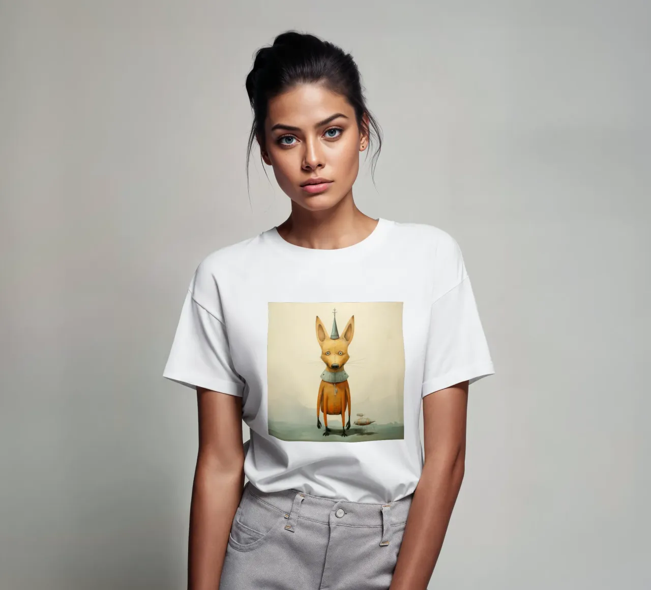 Sciacallo minimo 1 t-shirt da Minimal Animal Art