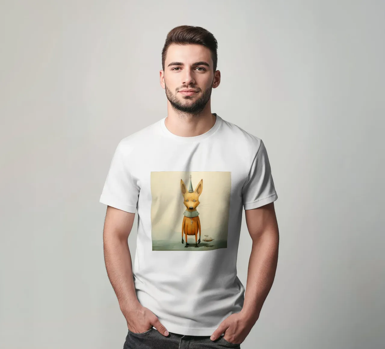 Sciacallo minimo 1 t-shirt da Minimal Animal Art