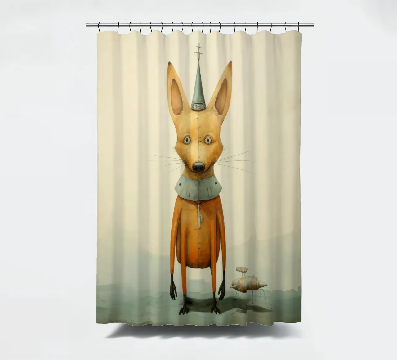Sciacallo minimo 1 tenda da doccia da Minimal Animal Art