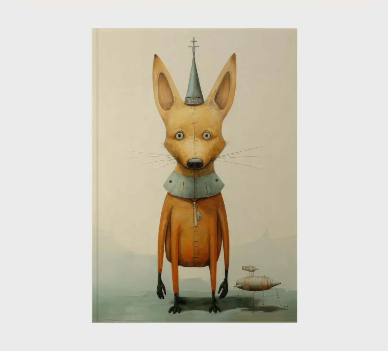 Minimal Jackal 1 notebook by Minimal Animal Art