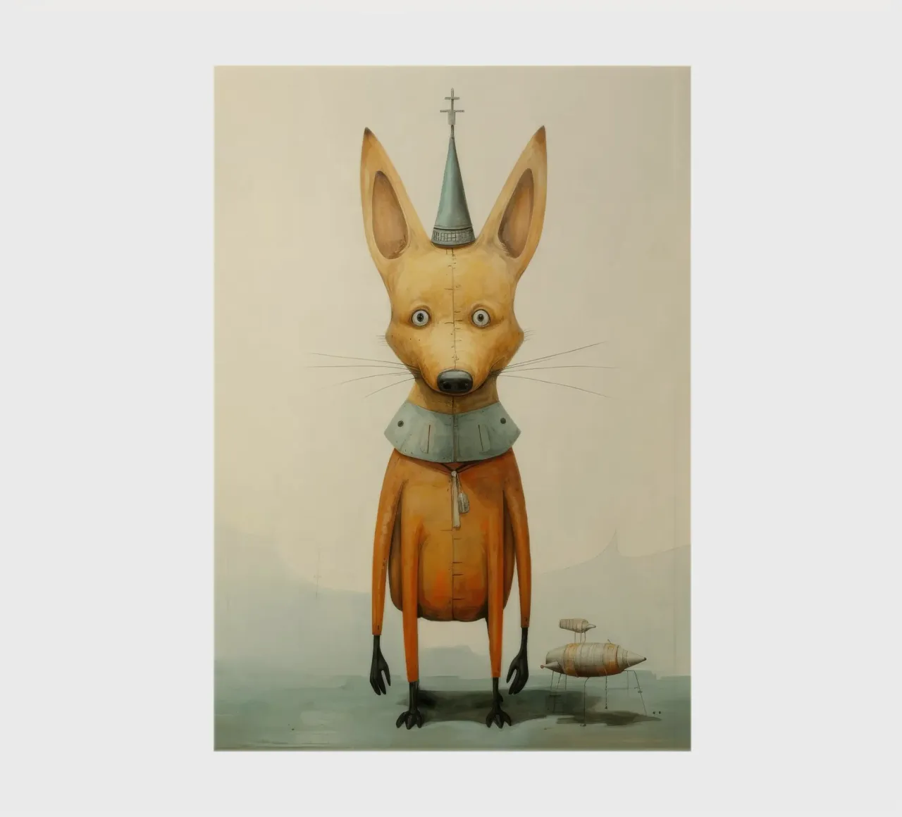 Minimal Jackal 1 notebook by Minimal Animal Art