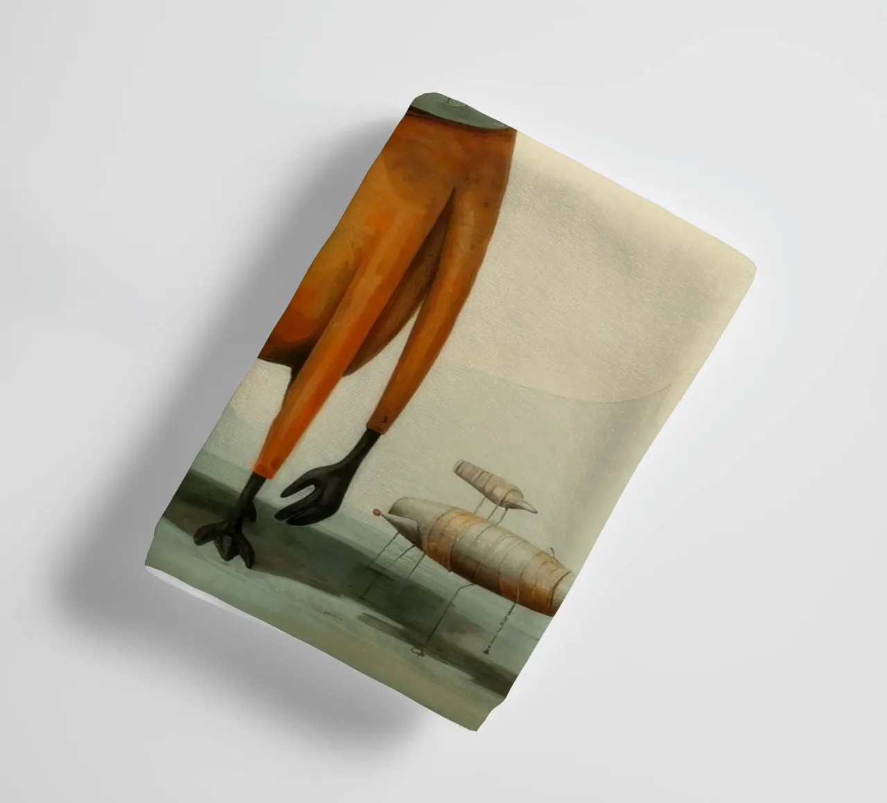 Sciacallo minimo 1 asciugamano da bagno da Minimal Animal Art