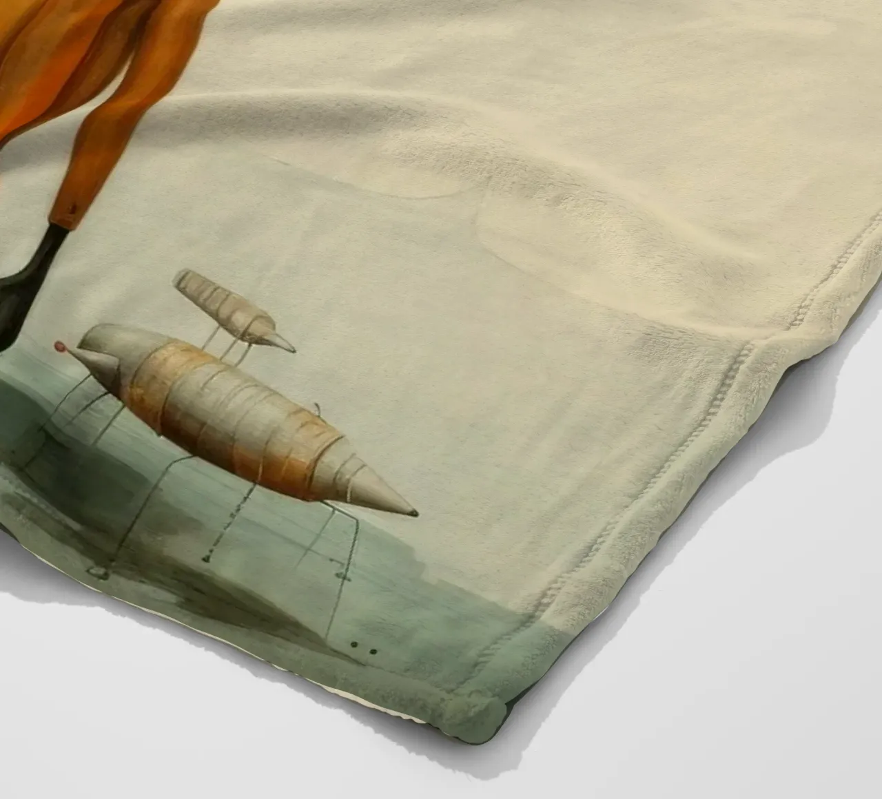 Sciacallo minimo 1 coperta in pile da Minimal Animal Art