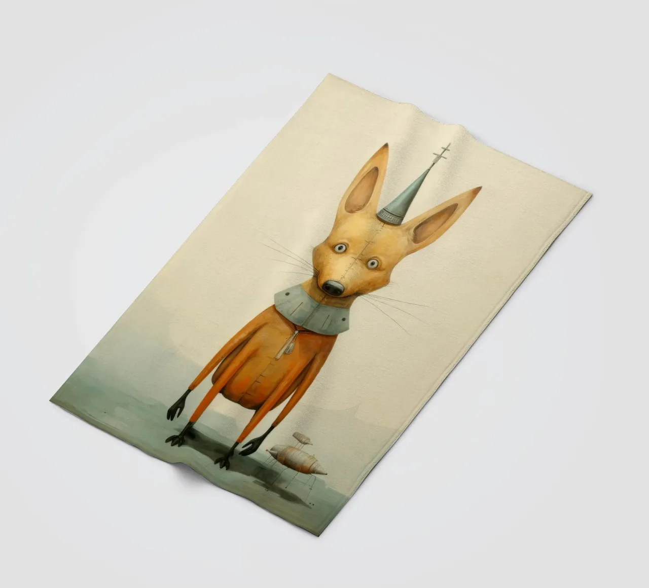 Sciacallo minimo 1 coperta in pile da Minimal Animal Art