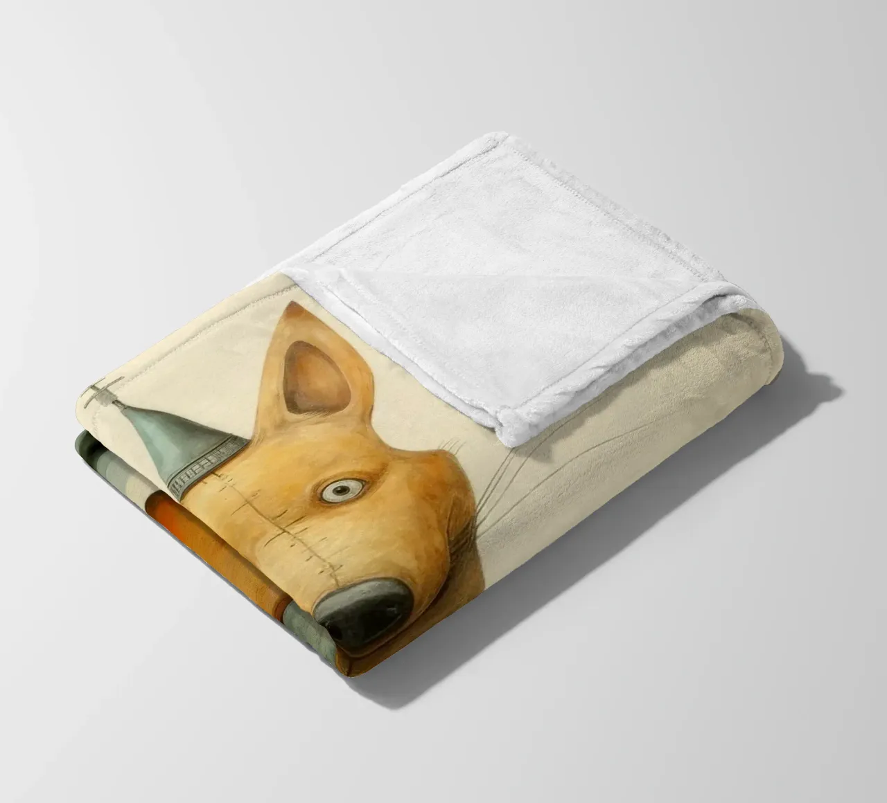 Sciacallo minimo 1 coperta in pile da Minimal Animal Art