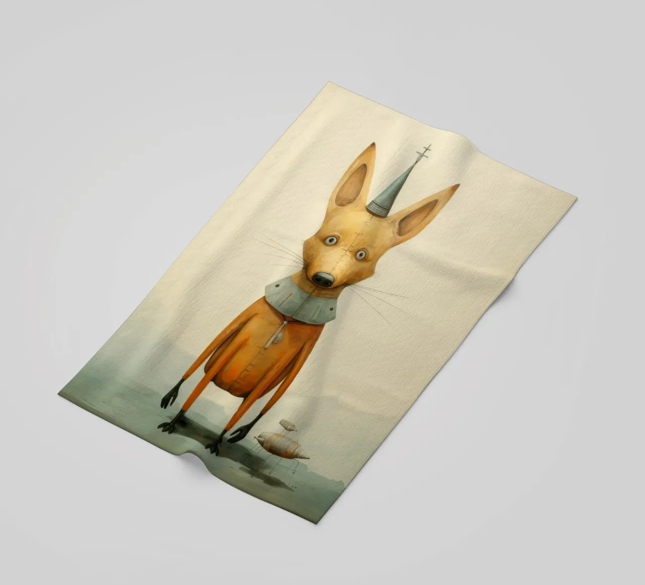 Minimal Jackal telo mare da Minimal Animal Art