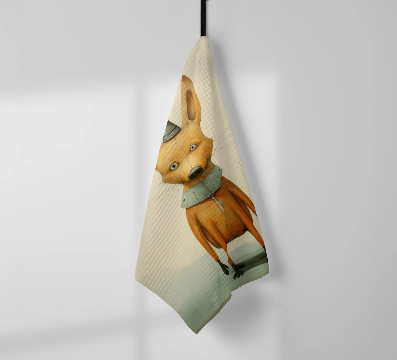 Sciacallo minimo 1 canovaccio da cucina da Minimal Animal Art