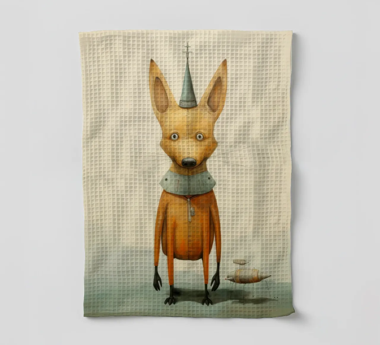 Sciacallo minimo 1 canovaccio da cucina da Minimal Animal Art