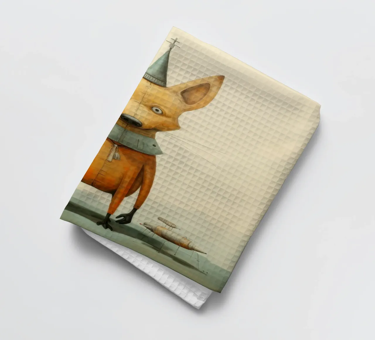 Sciacallo minimo 1 canovaccio da cucina da Minimal Animal Art