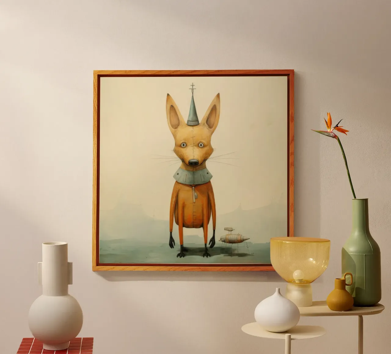 Sciacallo minimo 1 plexiglass da Minimal Animal Art