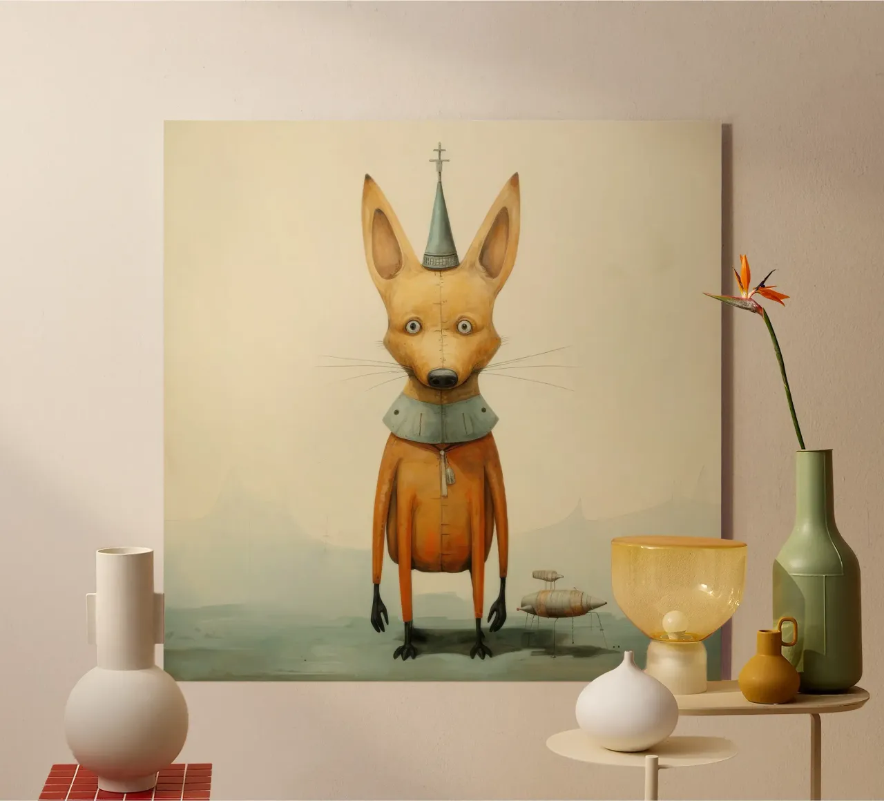 Sciacallo minimo 1 plexiglass da Minimal Animal Art