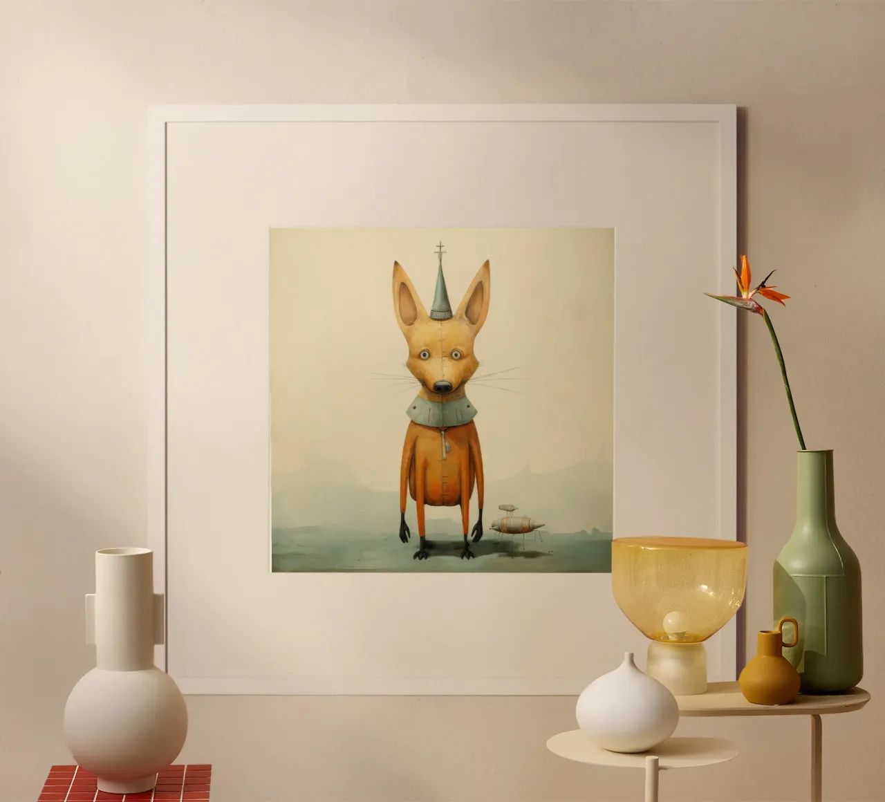 Sciacallo minimo 1 poster da Minimal Animal Art