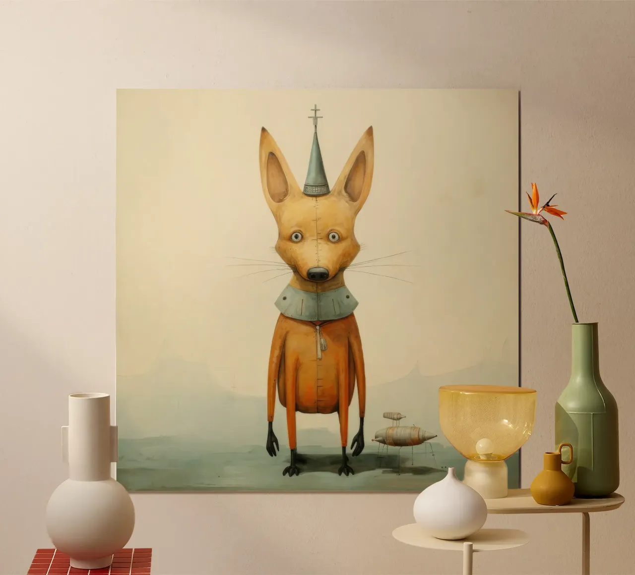 Sciacallo minimo 1 poster da Minimal Animal Art