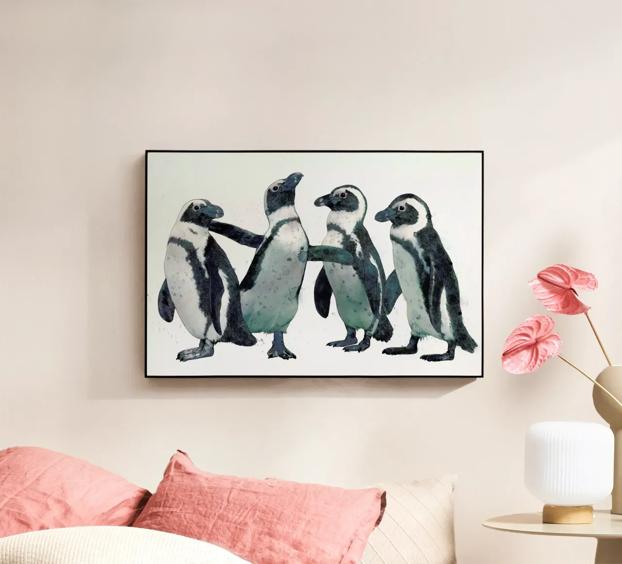 Penguins plexiglas de Laura Graves