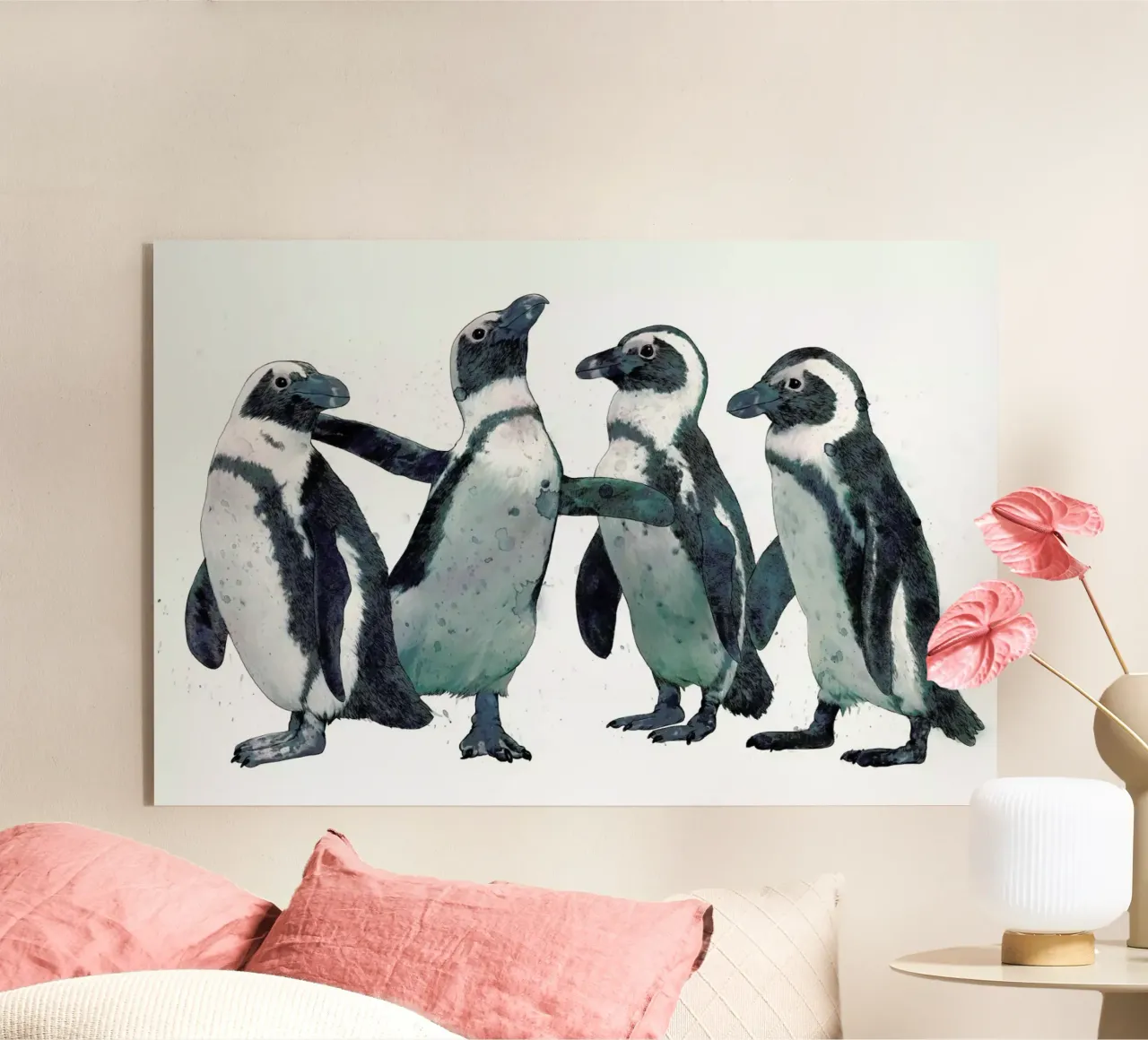 Penguins plexiglas de Laura Graves