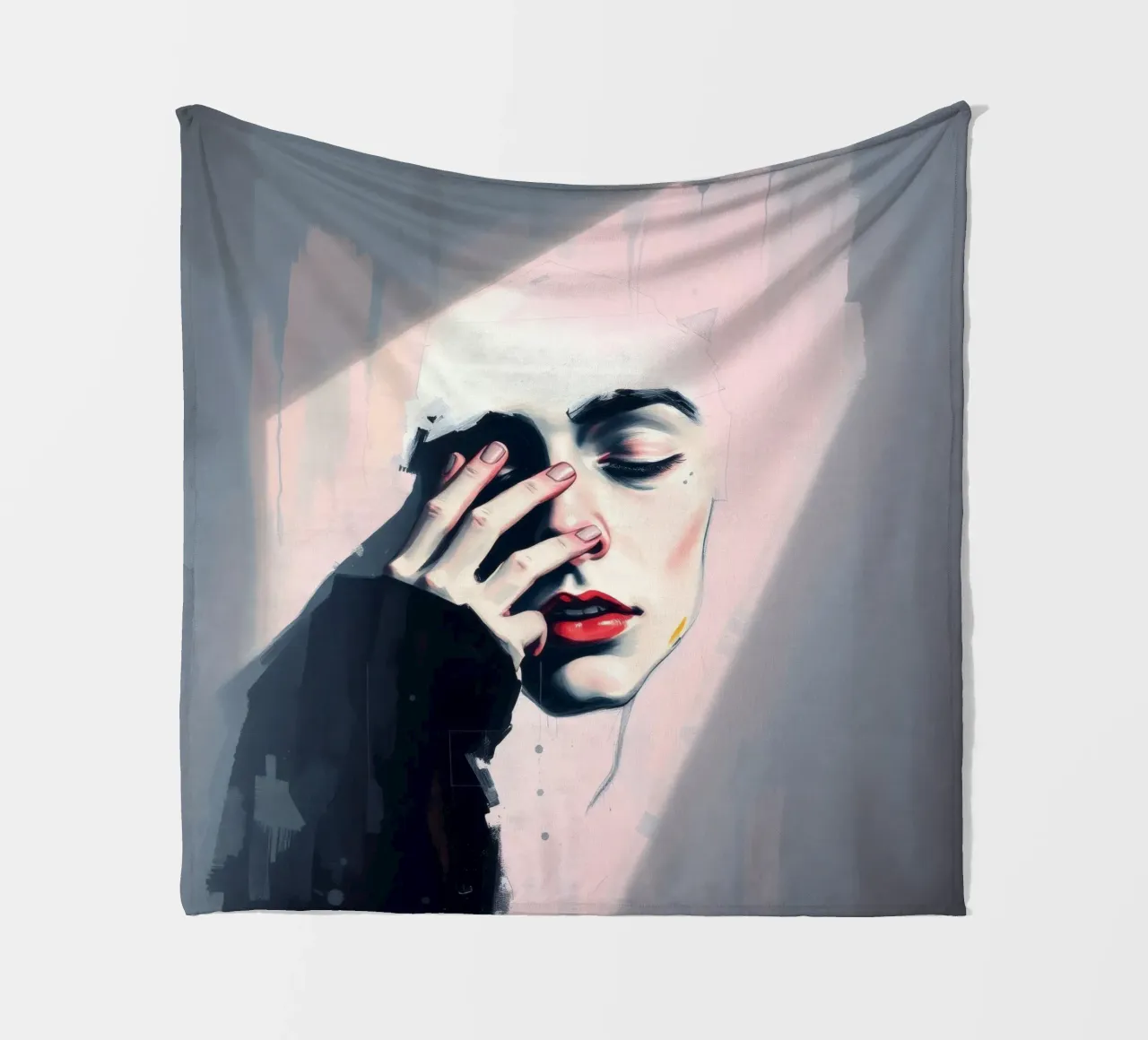 Expression of emotion captured through art fleece blanket by DesignDoodle