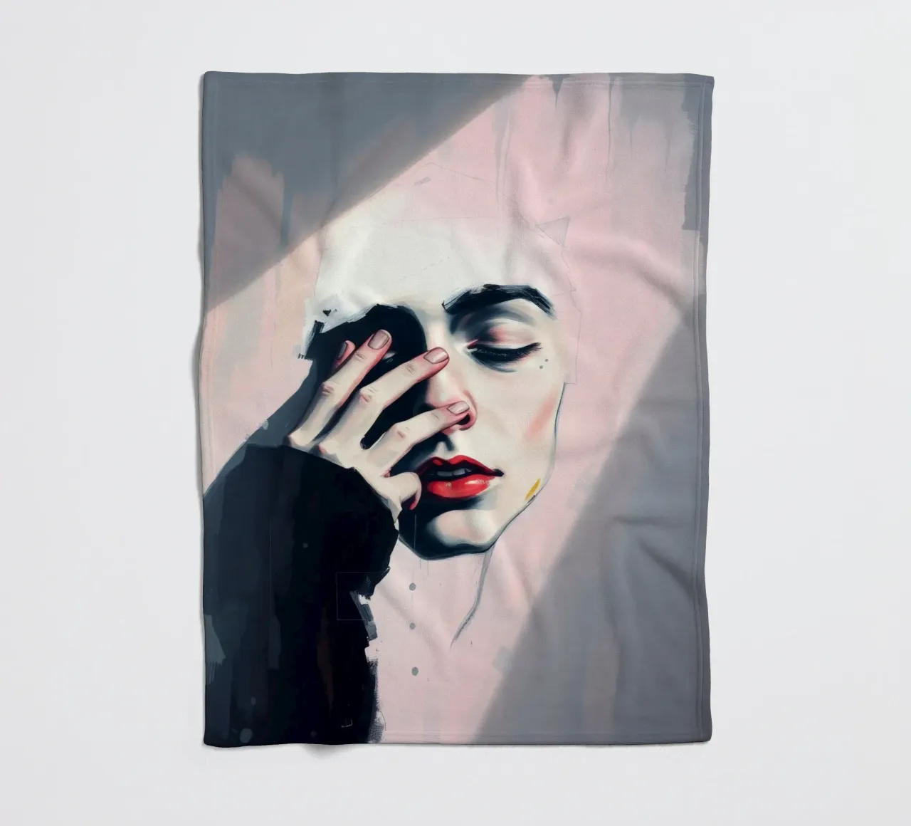 Expression of emotion captured through art fleece blanket by DesignDoodle