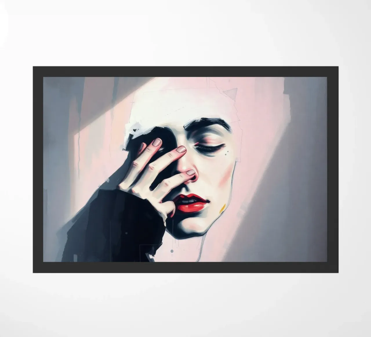 Expression of emotion captured through art doormat by DesignDoodle