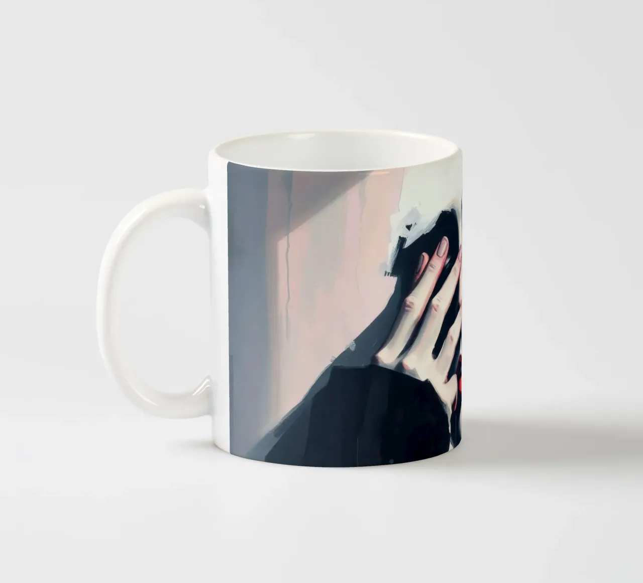 Espressione di emozioni catturate attraverso l'arte tazza in ceramica da DesignDoodle