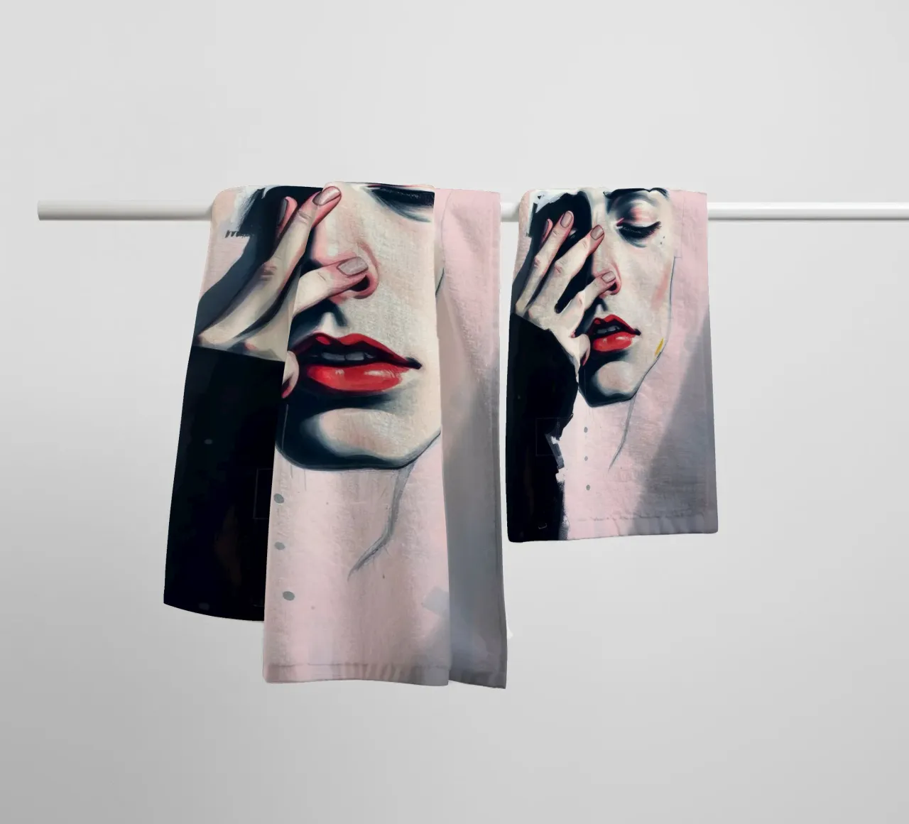 Expression of emotion captured through art towel by DesignDoodle