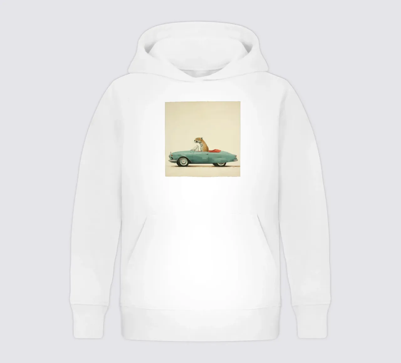 Minimal Jaguar kids hoodie by Minimal Animal Art