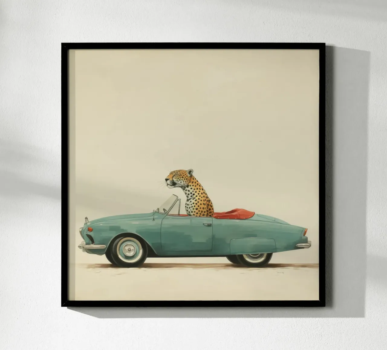 Jaguar minimale carta hahnemühle da Minimal Animal Art