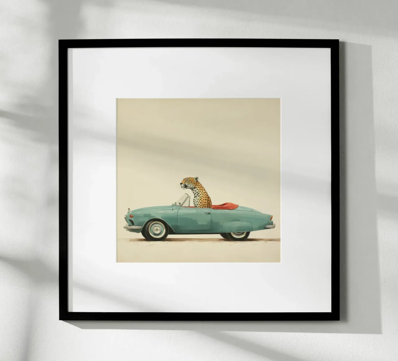 Jaguar minimale carta hahnemühle da Minimal Animal Art